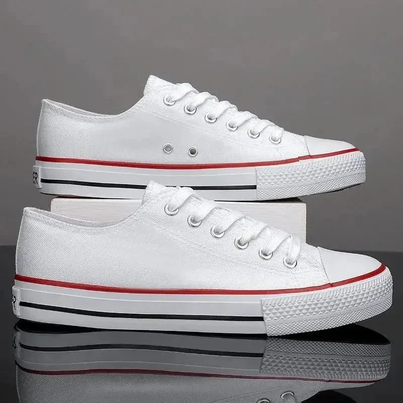 Solid Color Canvas Shoes Sewing Thread Unisex Anti Slip Breathable Comfort Casual Shoes Outdoor Simple Style Soft Sole Fashion GlowCart