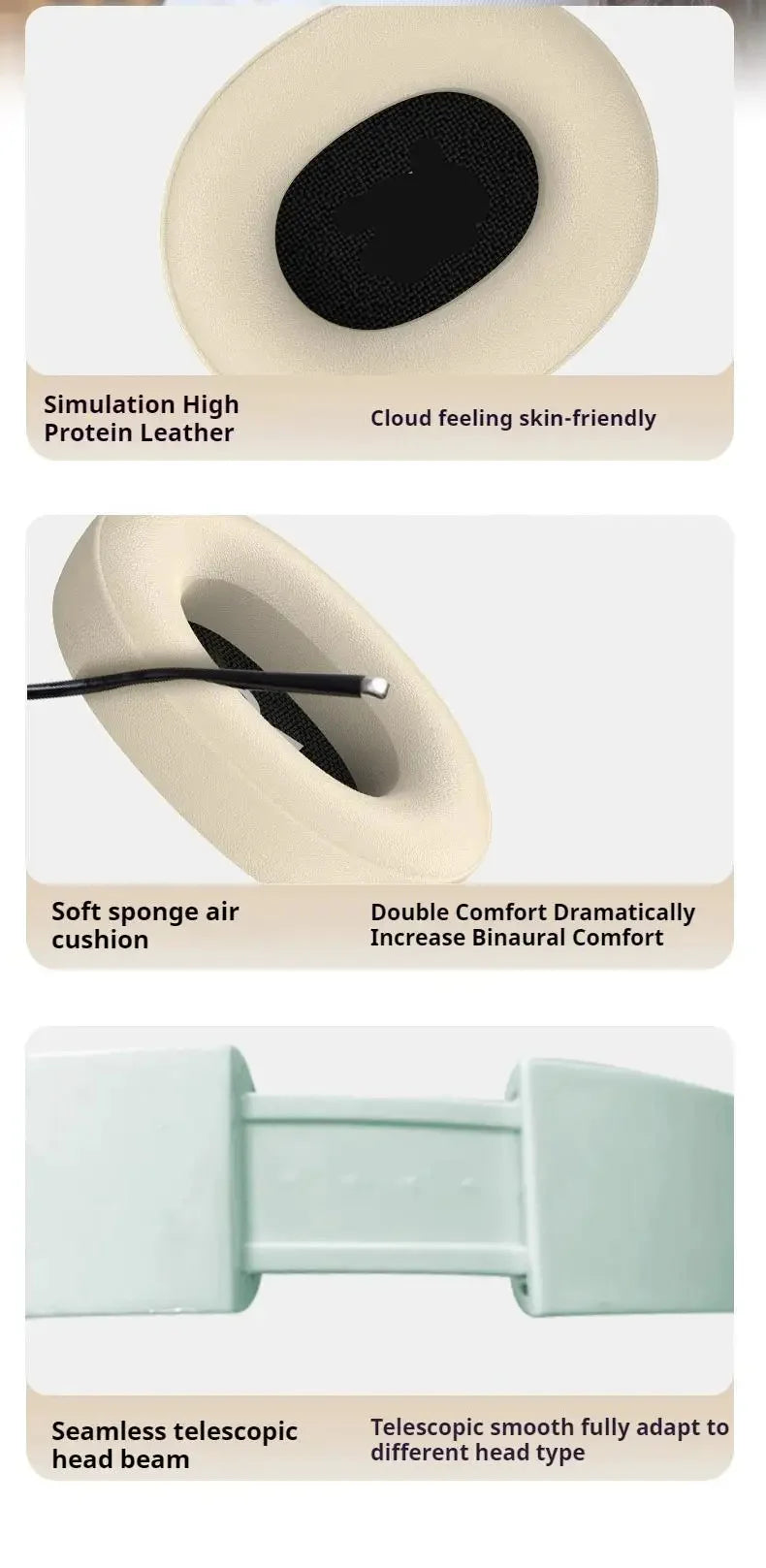 Original P2961 Bluetooth 5.3 Headphone Gaming Wireless Foldable Headset HiFi Powerful Bass Earphones Built-in Mic GlowCart