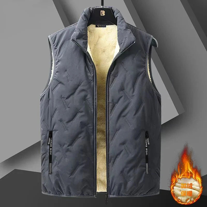 Men's down Vest Thiened Fce Lined Large Size Wear Resistant GlowCart