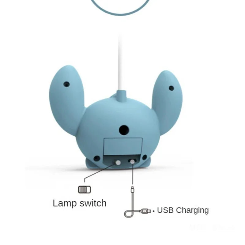 Led Lilo & Stitch Desk Lamp With Pencil Sharpener Foldable