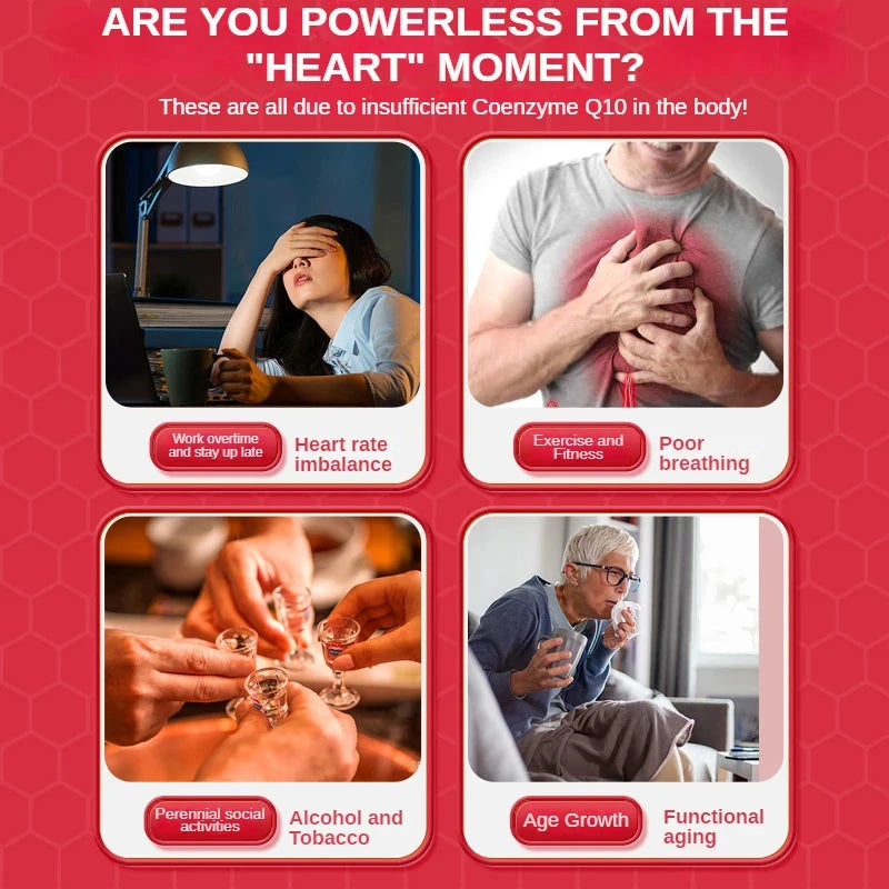 COQ10 Capsules 400mg Coenzyme Q10 Provides Energy To Support GlowCart