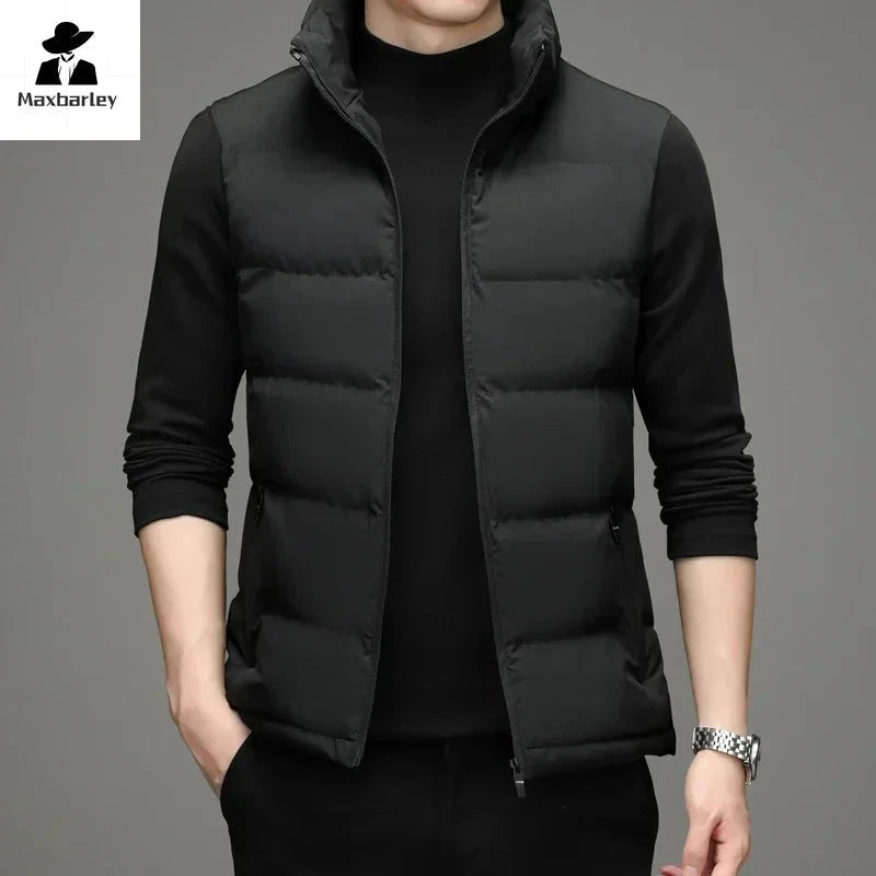 2024 Winter Vest Jacket Men's Light Luxury Thick Warm GlowCart