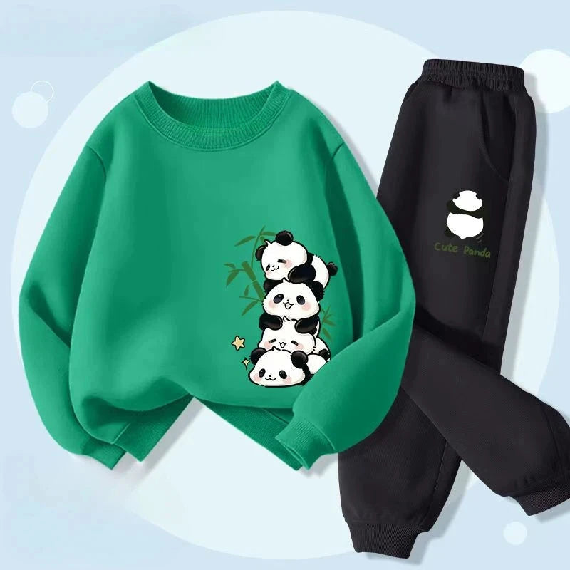 Autumn Baby Boy Clothes Fashion Printed T-shirts and Pants 2 Pieces Set Children Girls Casual Top Bottom Outfits Tracksuits GlowCart