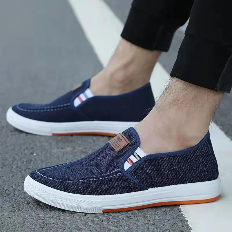 Men Casual Shoes Slip on Canvas Loafers Comfortable Walking Flats for Man Dude Non Slip Soft Moccasins Sneakers Summer GlowCart