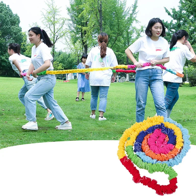 Team Building Games Outdoor Elastic Fleece Cooperative Stretchy Band Integrations Challenges Fun For Children And Adults GlowCart