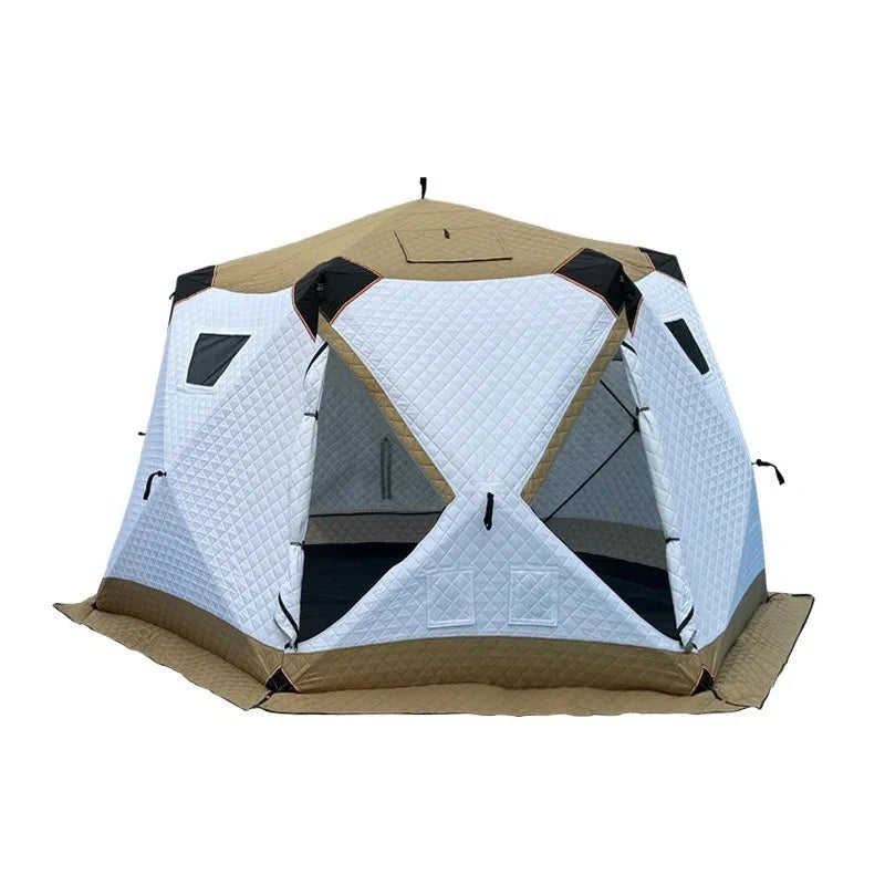 Thickened Cotton Camping Tent Fishing Large Space Warm GlowCart