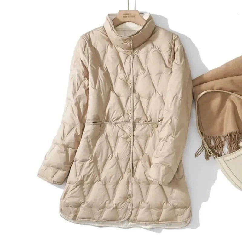 2024 New Arrivals Women Double Sided Thin Puffer Jacket GlowCart