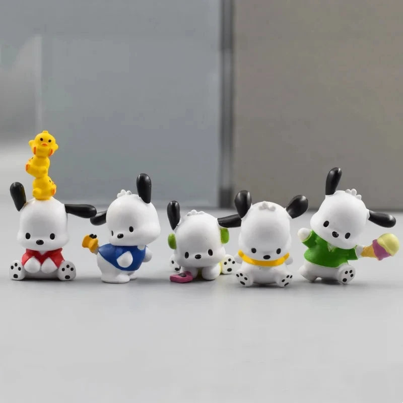 5pcs 3-4cm Action Figures Cinnamoroll Kuromi Melody Cartoon