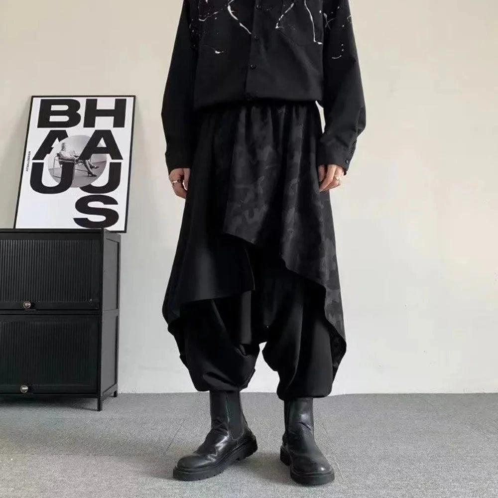 Mens Pants Skirt Japanese Samurai Style Antique Costumes GlowCart