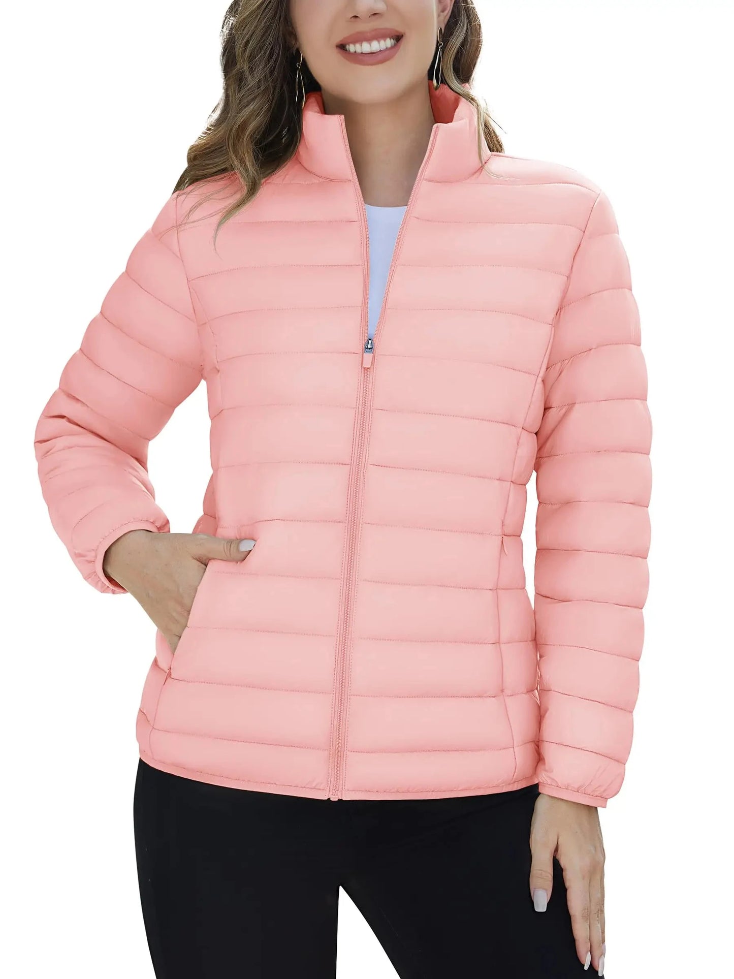 TACVASEN Winter Quilted Puffer Jackets Womens Lightweight GlowCart