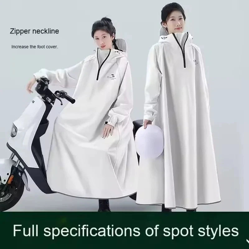 One-piece Long Motorcycle Raincoat Oxford Cloth Cycling GlowCart