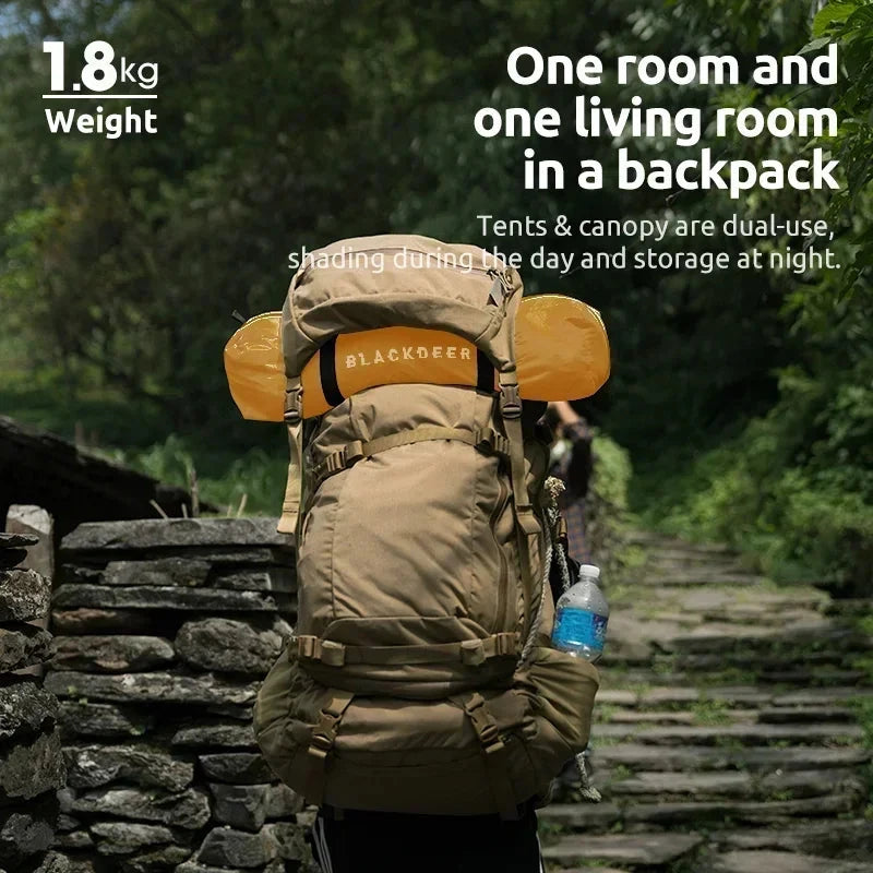 BLACKDEER Outdoor Camping Double Awning Beach Roof Portable GlowCart