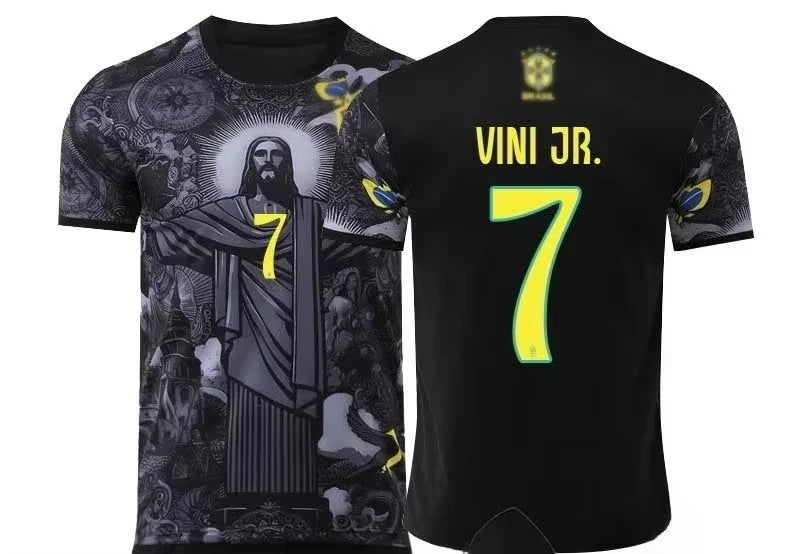 25 New Football Training T-Shirt Special Edition Brazilian Jesus Redeemer 3D Print Quick Dry Breathable Sports Short Sleeve Tops GlowCart