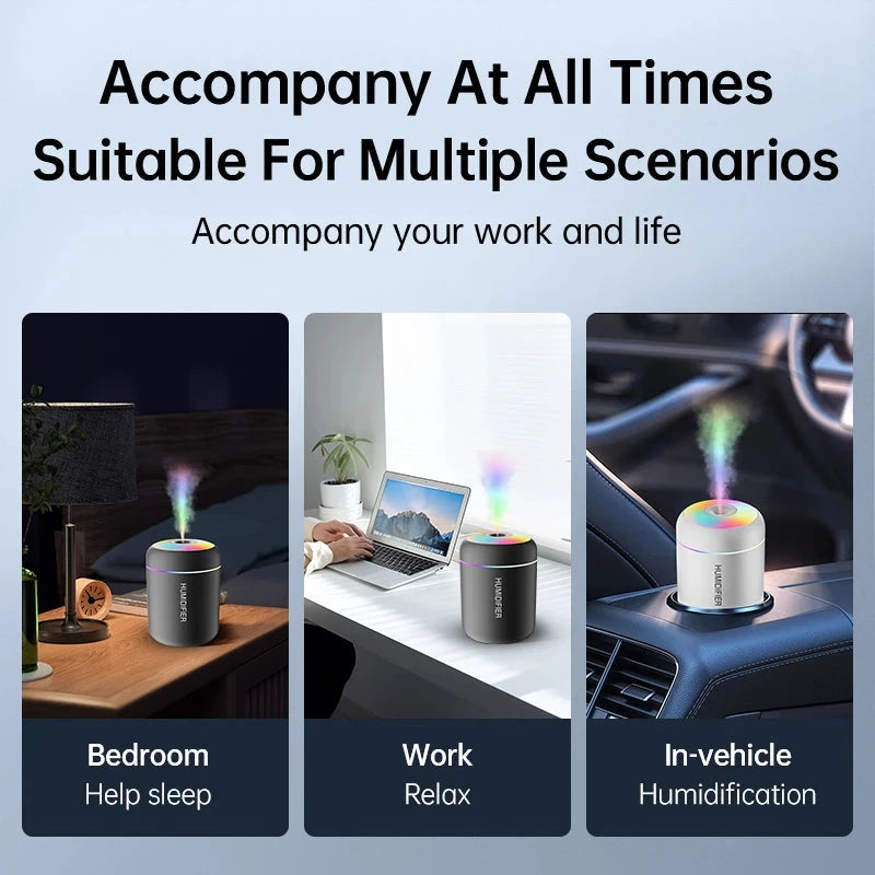 180ML Mini Air Humidifier USB Electric Aroma Diffuser GlowCart