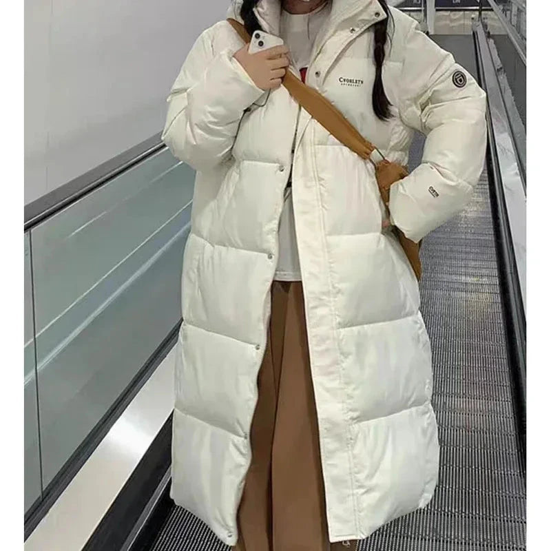 Women Fall Thicken Parkas Coat Long Sleeve Warm Pocket GlowCart