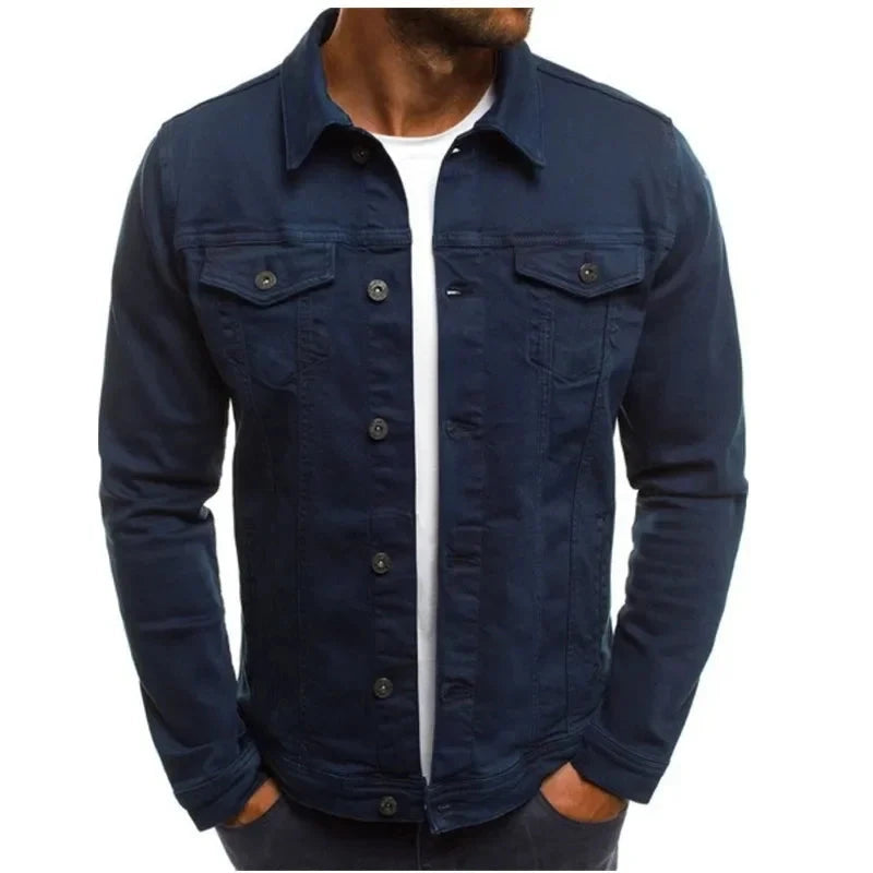 Men's Denim Jackets Cotton Vintage Classic Trend GlowCart
