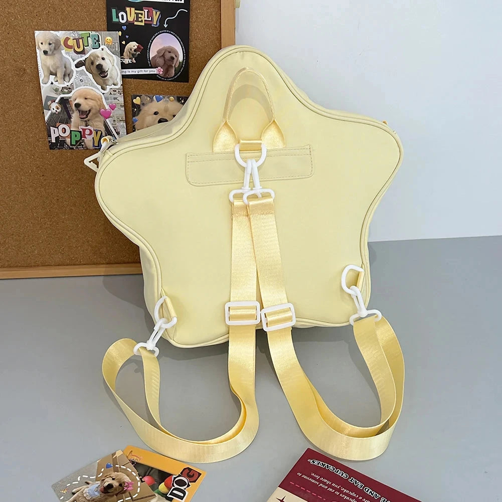 Star Backpack for Women with Clear Pocket Kawaii Daypack GlowCart
