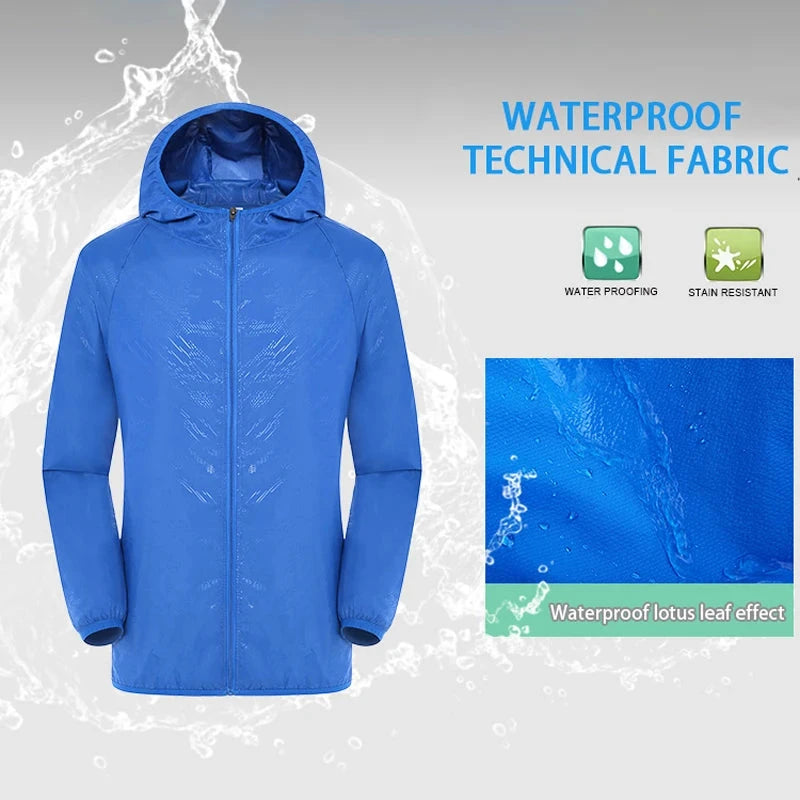 A Unisex Waterproof Outdoor Jacket Men Women Hiking Camping GlowCart