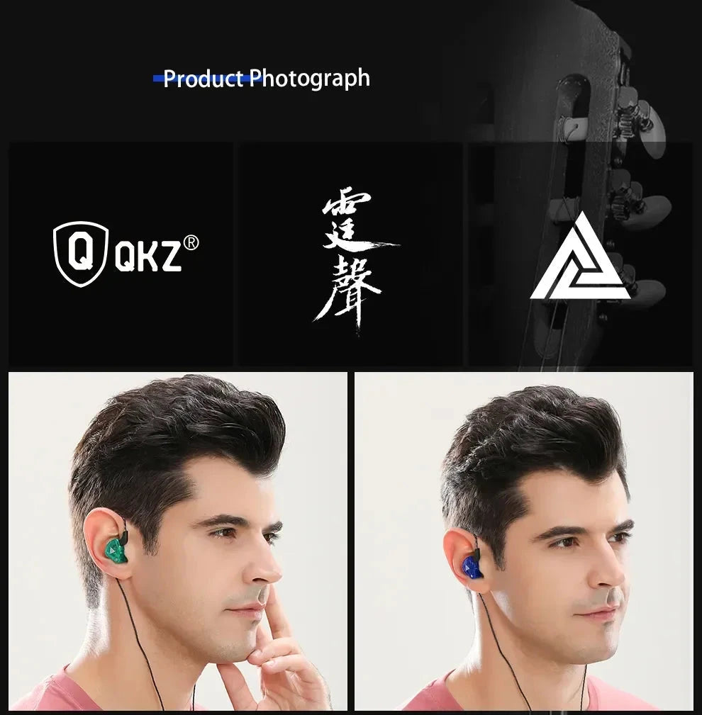 3.5mm Cable Wired Earphones QKZ AK6 HiFi Sound Quality GlowCart