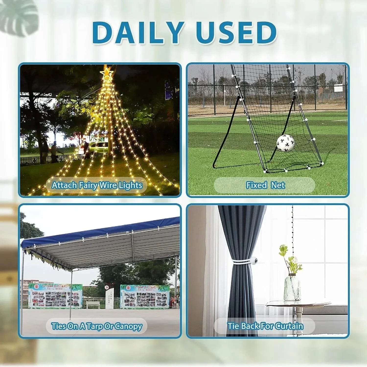 50pcs 6" Elastic Bungee Cord with Plastic Ball - Durable GlowCart