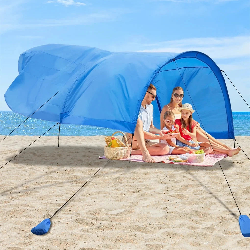 Extra-large camping beach tent suitable for 4-8 people, UV GlowCart