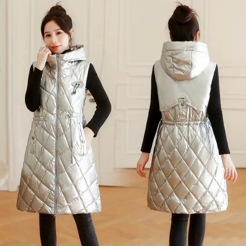 Autumn Winter Women Sleeveless Waistcoat Warm Puffer Jacket GlowCart