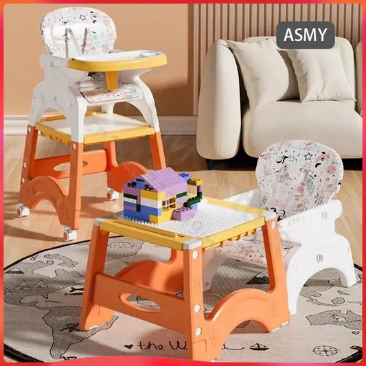 Children's multifunctional dining chair / study table / building block table / home anti-drop / baby dining chair GlowCart