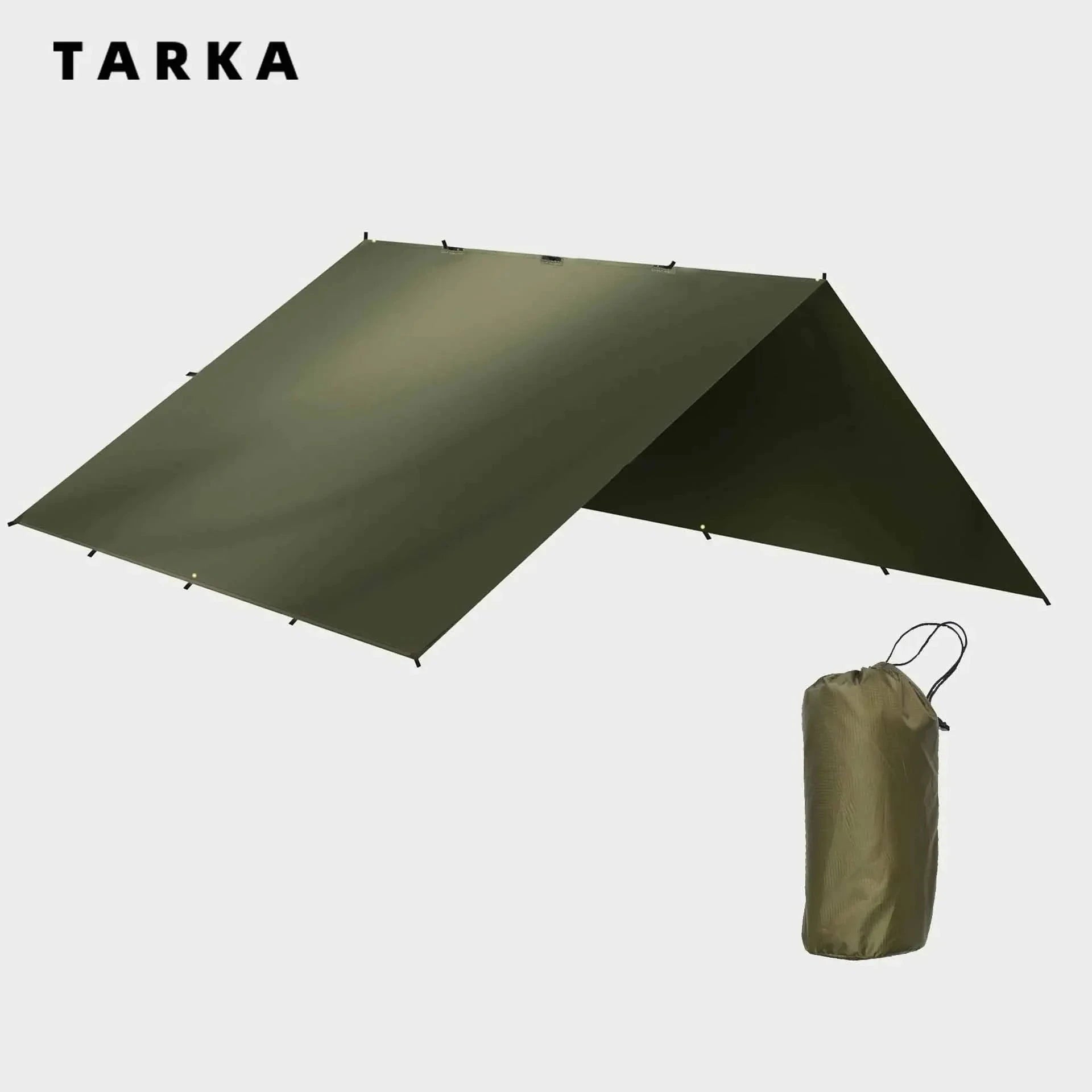 TARKA Camping Tent Tarp 3×3m/4x4m Tourist Picnic Survival GlowCart