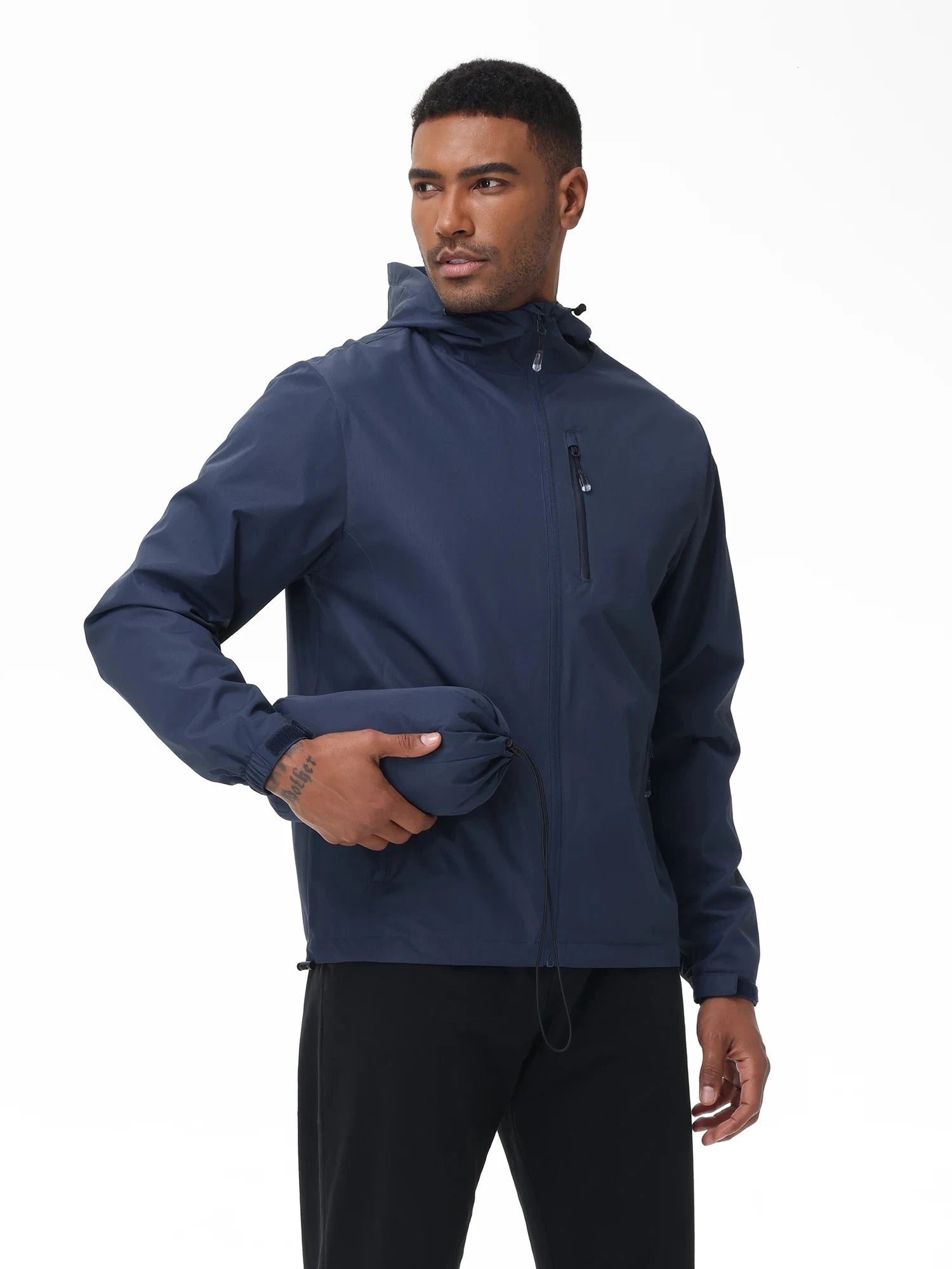Summer Men's Waterproof Softshell Jacket with Storage Bag, GlowCart