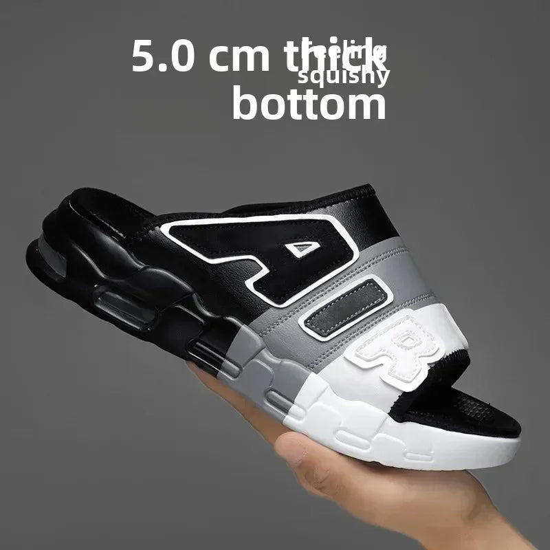 Men's Slippers Air Cushion Design Sandals Summer New PVC Soft Non-slip Men's Sports Slippers for Men Flip Flops Sandalias Hombre GlowCart