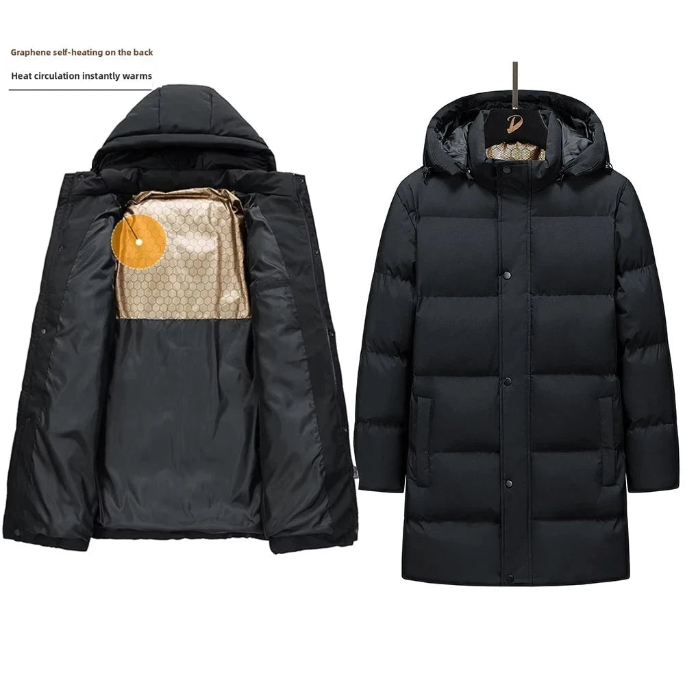 Winter Men Down jacket Thick Windproof Long Jackets Parkas GlowCart