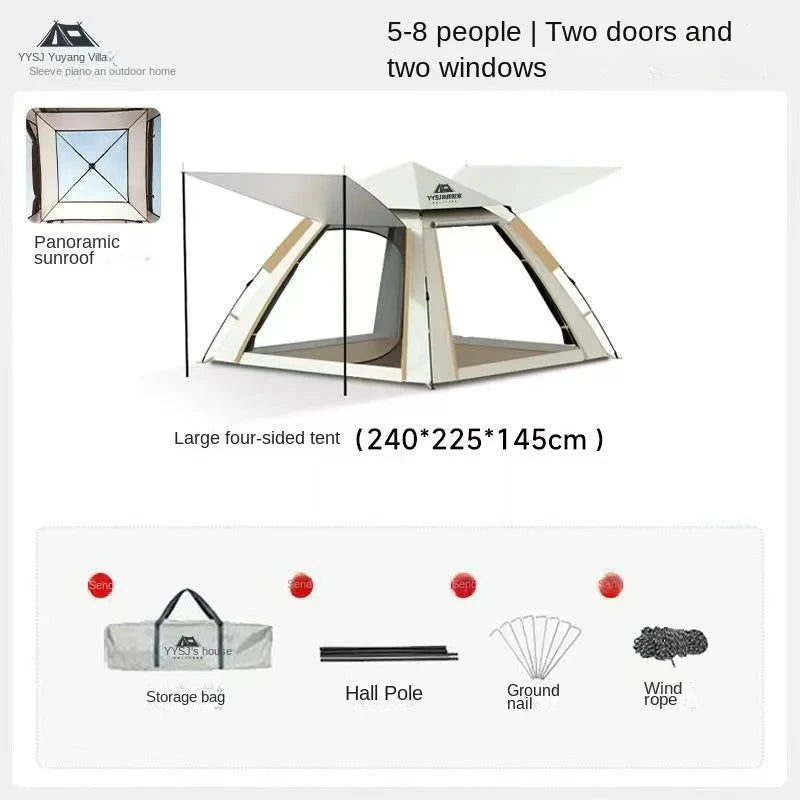 Outdoor Portable Tent With Easy Folding Thick Shading GlowCart
