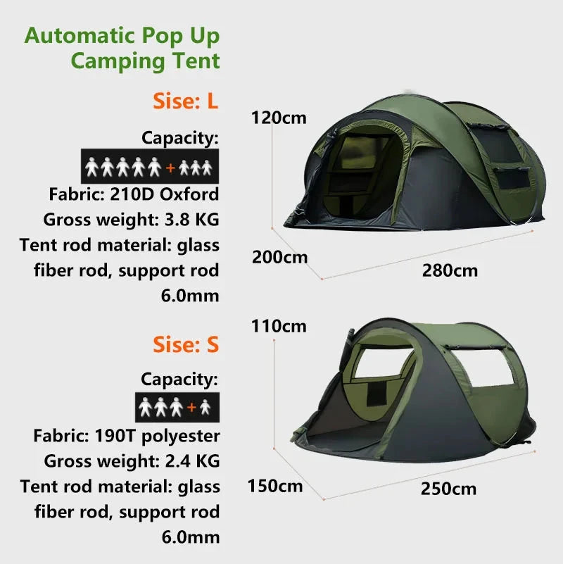 No need to set up fast opening camping tents for throwing GlowCart