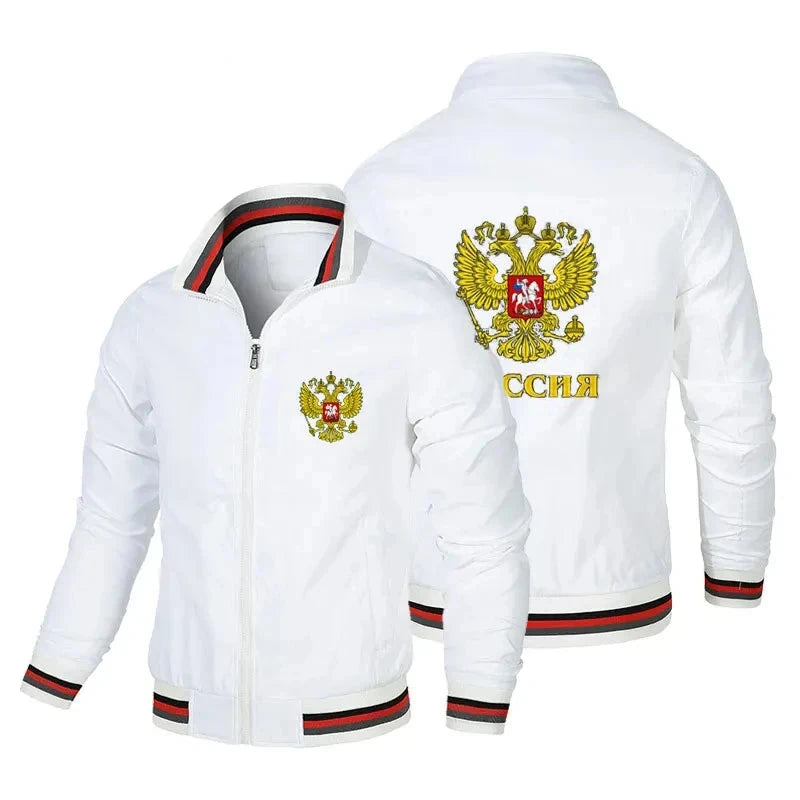 Russian Eagle men's casual zipper outdoor jacket men's GlowCart