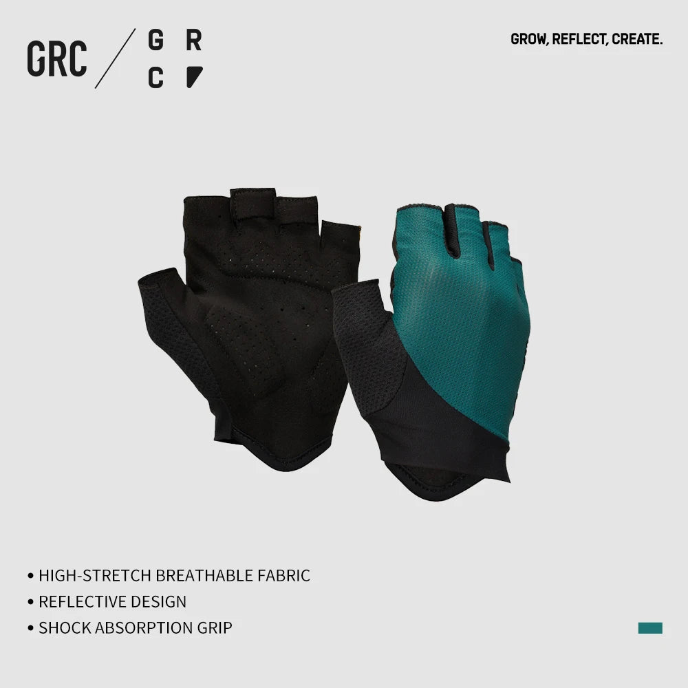 GRC half-finger cycling gloves men's and women's non-slip shock-absorbing breathable summer cycling gloves fingerless sports fit GlowCart