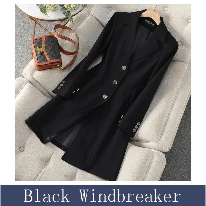 High End Female Coat Long Slim Trench Coat For Women’S GlowCart