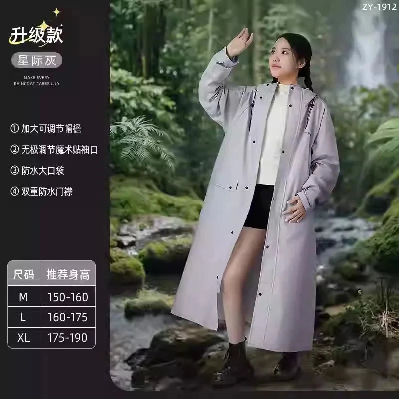 Women's Raincoat Fashionable Full-body Rainproof Men's Adult GlowCart