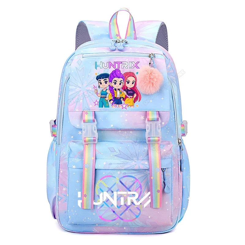 KPop Demon Hunters Backpack High-capacity Kids Knapsacks Movie Music Girl School Schoolbags Cartoon Anime Student Rucksack GlowCart