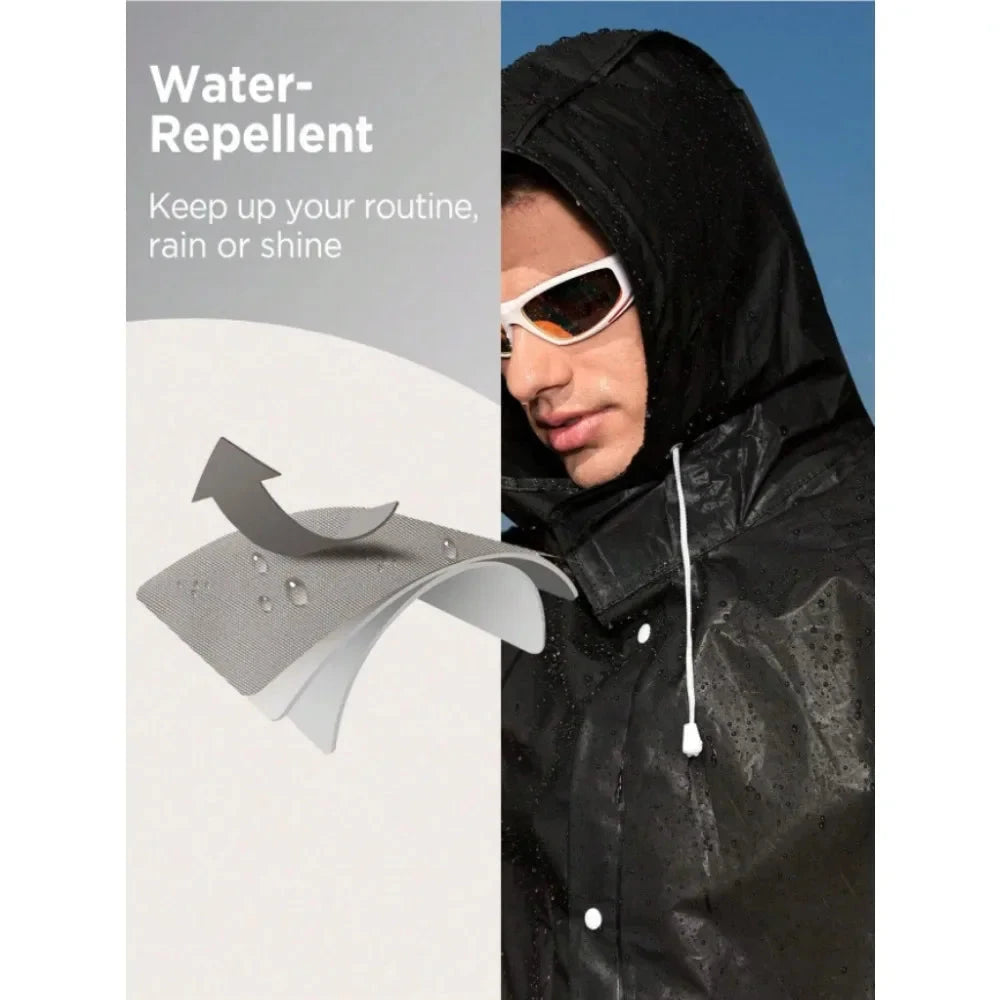 Raincoat Waterproof EVA Adults Thicken Hooded Raincoat Women GlowCart