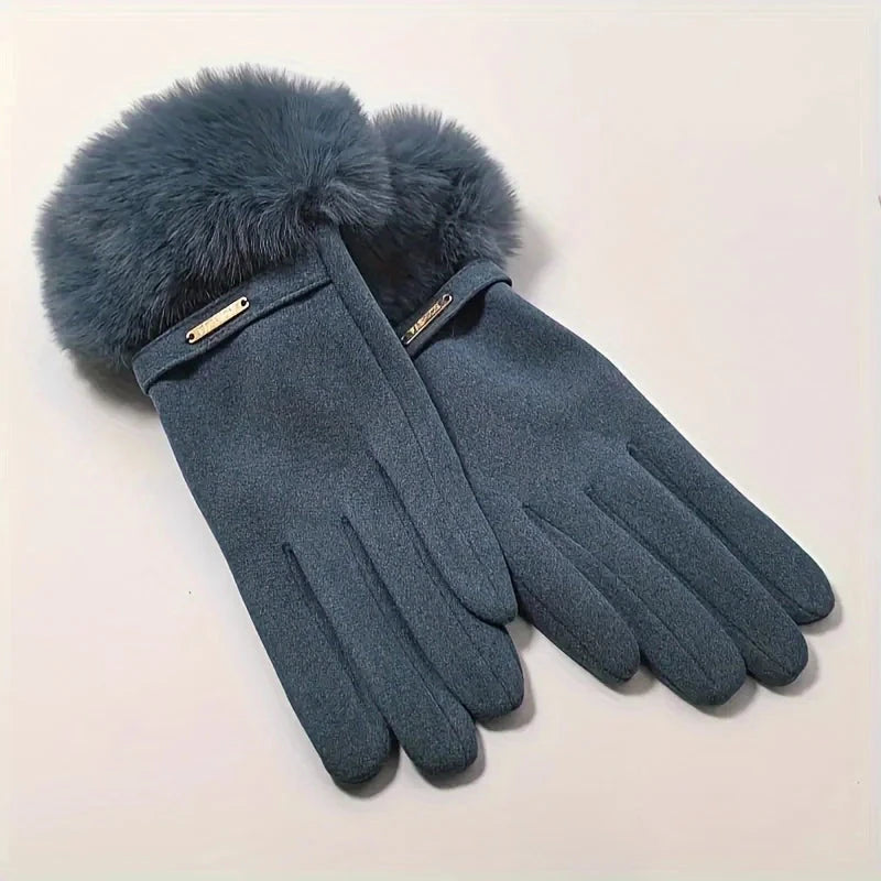 Women's Winter Thick Riding Windproof and Warm Driving Touch GlowCart