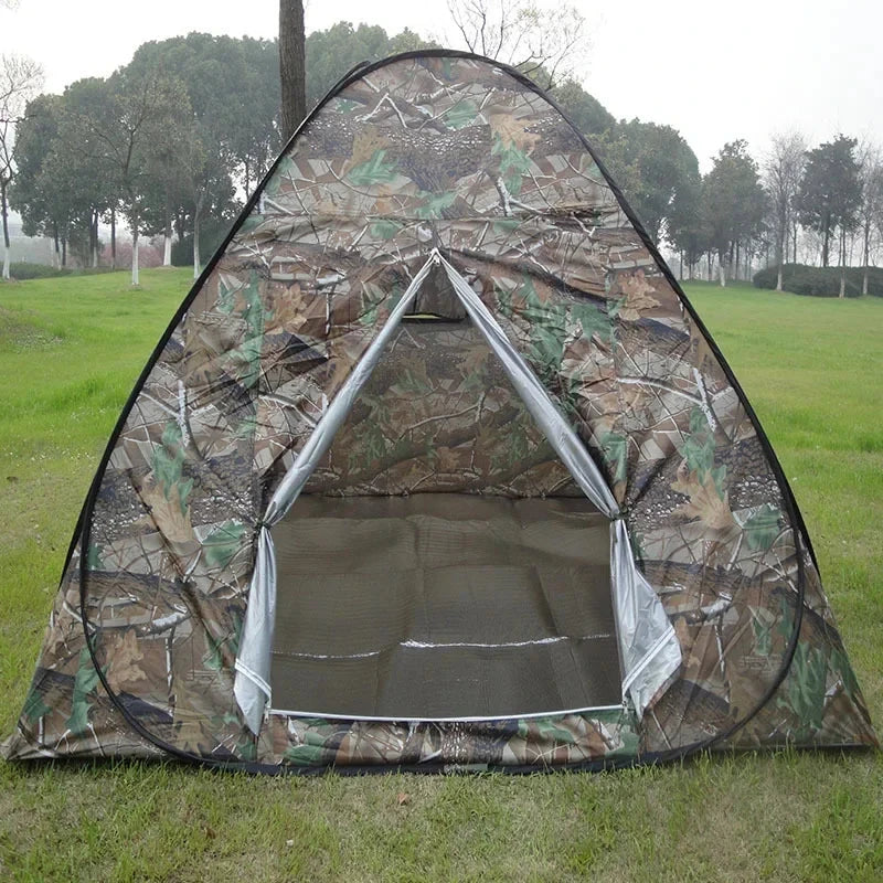 3-4persons Pop Up Tent Outdoor Travel Camping Camouflage GlowCart