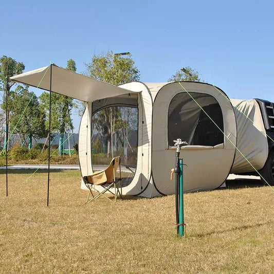 Pop-up SUV Camping Tent: 4 Person Instant Easy Setup Family GlowCart