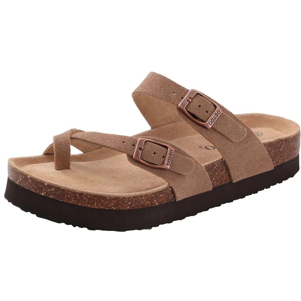 Evshine Men Cork Slippers Summer Cork Footbed Clogs Sandals GlowCart