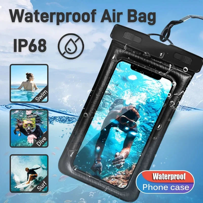 IP68 Universal Waterproof Phone Cases Bag For iPhone 16 15 GlowCart