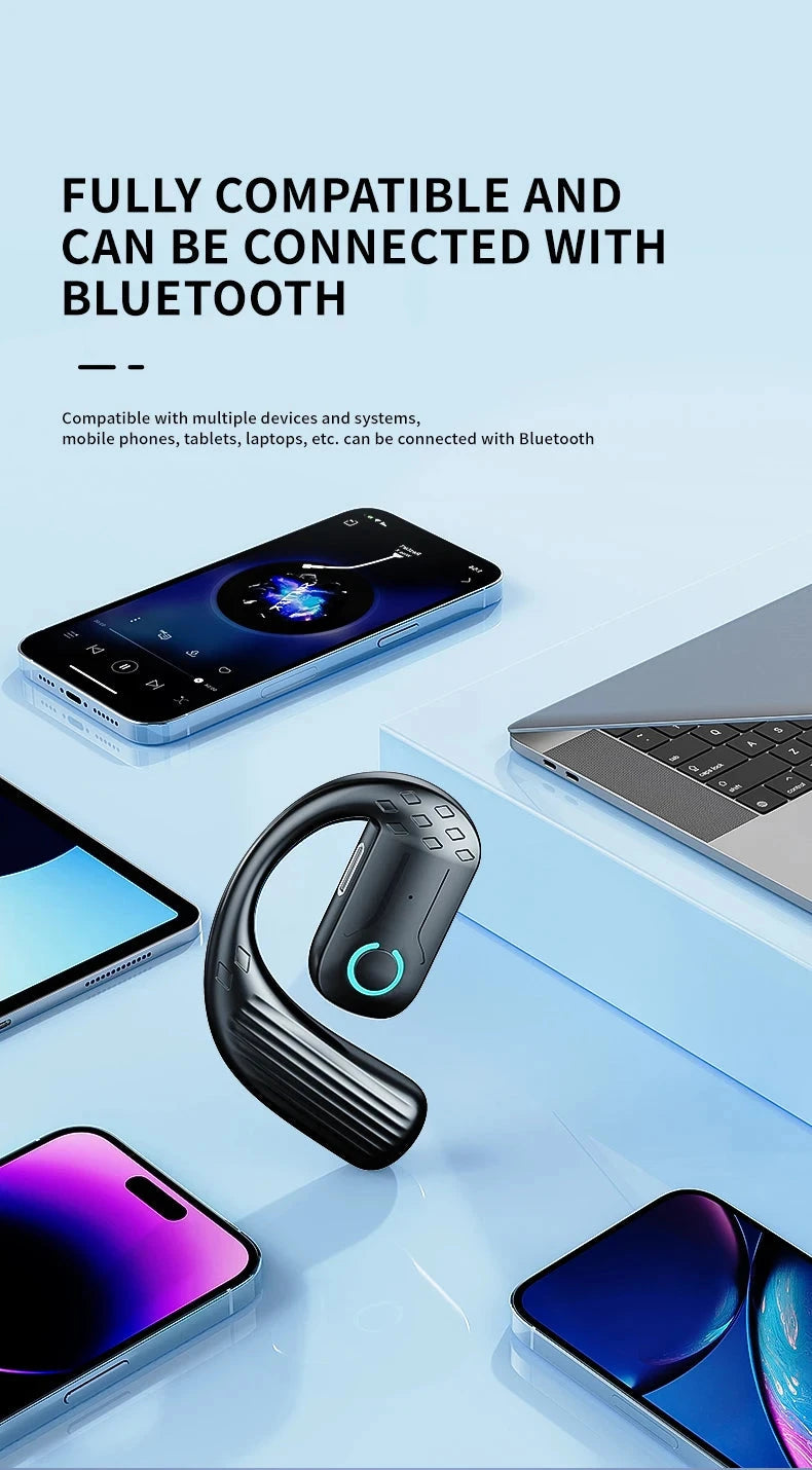 Bluetooth 5.4 Open Wireless Earphone 180° Rotation GlowCart