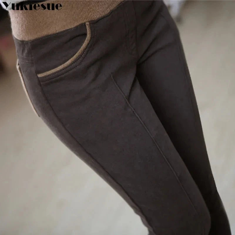 clothes S-4XL Women Pencil Pants High Waist Skinny Thick GlowCart