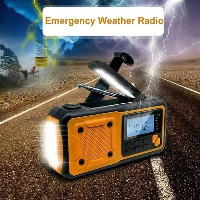 5000mAh Portable Emergency Solar Power Radio Hand Crank GlowCart