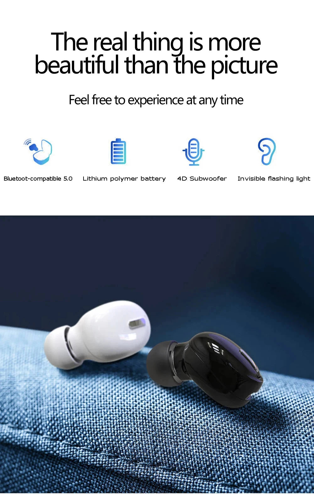 X9 Wireless Earphone Bluetooth-compatible 5.0 With Mic GlowCart