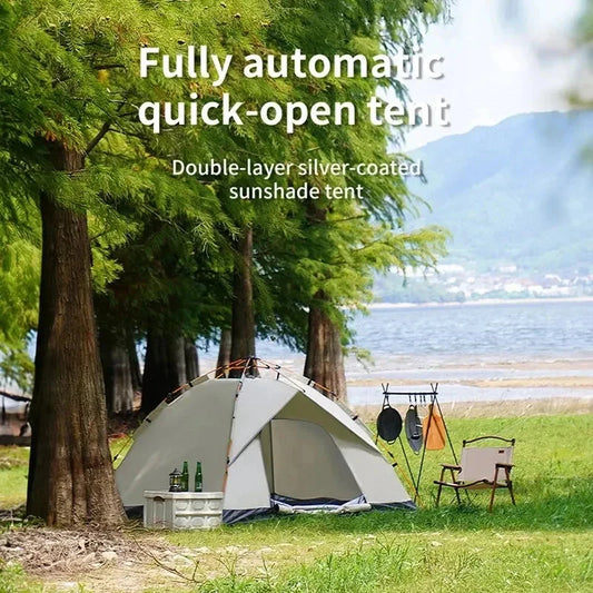 Outdoor Folding Tent Fully Automatic Quick Opening Tent 3-4 GlowCart