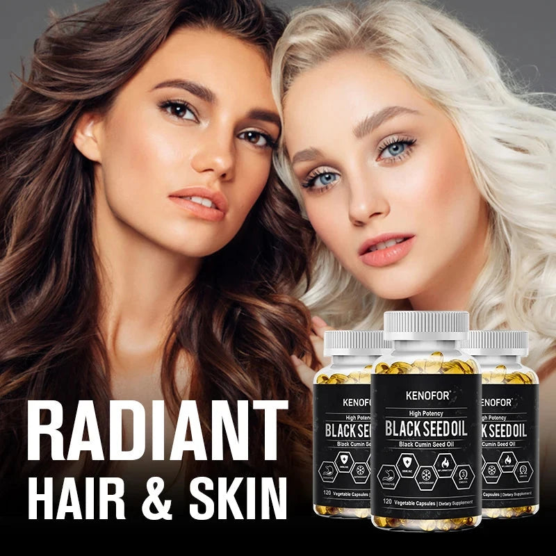 Black Seed Oil Capsules - Cold Pressed Organic Black Cumin GlowCart